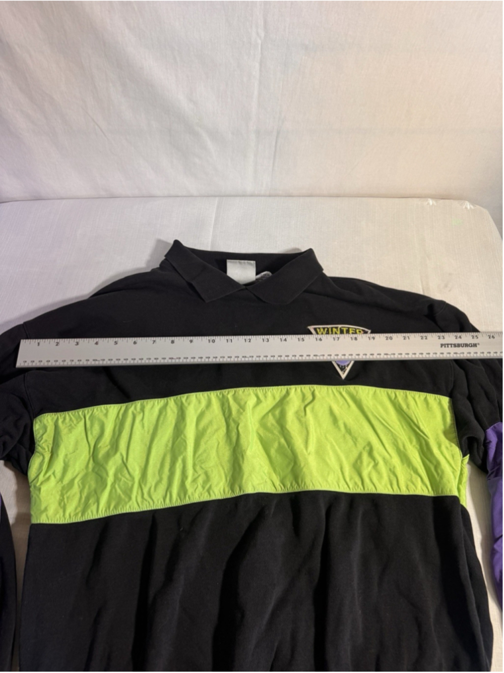 Vintage K2 Winter Wave Sweatshirt Large Colorblock Ski Pullover 90s Neon Retro - Picture 5 of 12